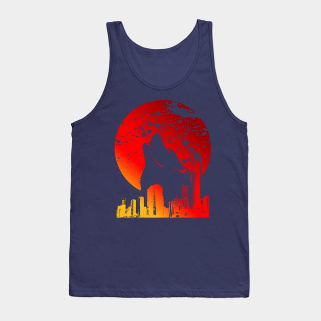 RED FULL MOON | BLOOD MOON Tank Top by VISUALUV